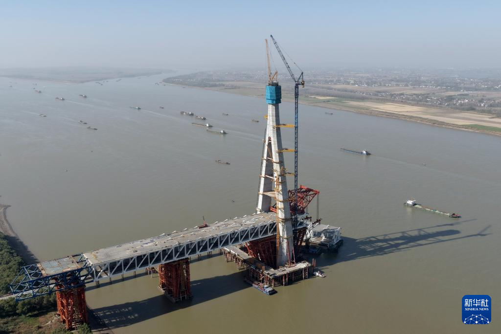 池州長江公鐵大橋建設(shè)進展順利